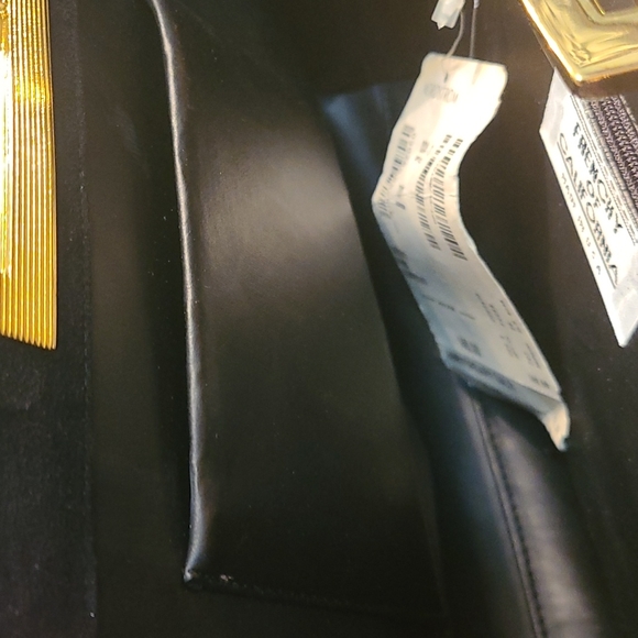 Velvet  Crossbody Bag/Clutch,  black - Picture 7 of 8